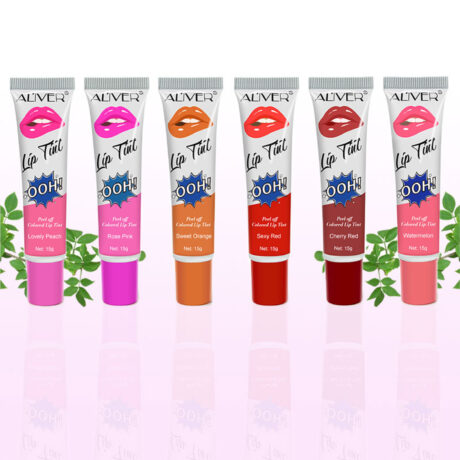 Aliver Peel Off Lip Tint Stain 6 Colors Set