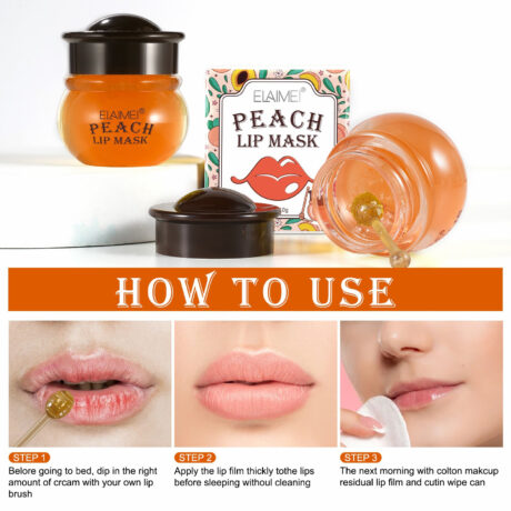 Elaimei Lip Plumper Lip Mask Gloss Moisturizing Repair Care Sleeping Dry Crack Lips Lines Hydrating Scrub Day And Night