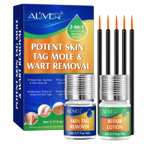 ALIVER 2in1 Effective Body Skin Tag Mole & Wart Removal Kit